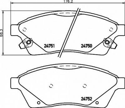 HELLA PAGID 8db355015051 -  Комплект тормозных колодок, дисковый тормоз